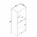 Dulap pentru haine, Hanah Home, BA296, 90x210x57.5 cm, Alb