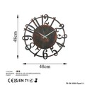 Ceas de perete, Metal Wall Clock 15, Metal, ø48 cm, Multicolor