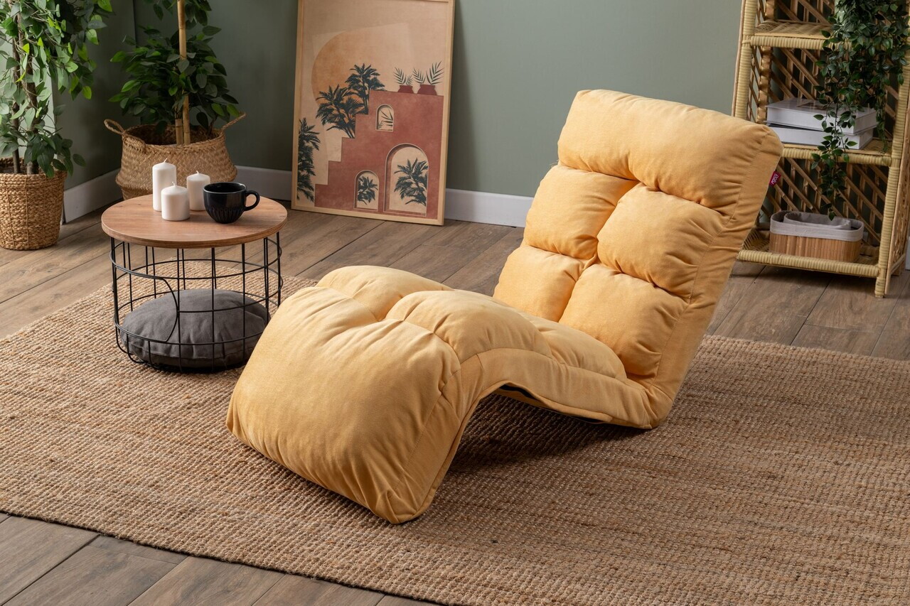 Fotoliu extensibil Atelier del Sofa 859FTN2348 Metal Galben mustar