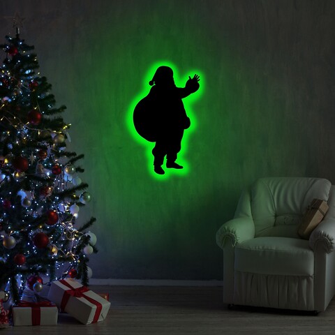 Lampa de perete Santa Claus 2, Neon Graph, 32×52 cm, verde Decoratiuni si ornamente
