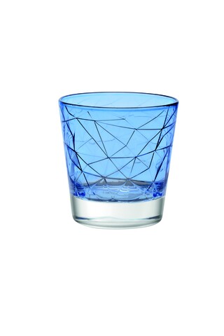 Set 6 pahare whisky, Vidivi, Dolomiti, 370 ml, sticla, albastru mezoni.ro