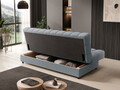 Canapea extensibila 3 locuri ELTAP, Clareta, 197x95x96 cm, lemn/poliester, gri deschis