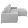 Coltar extensibil cu sezlong dreapta, Livorno, L.303 l.183/99 H.85, stofa, gri deschis