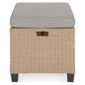 Set 2 taburete, Baxter, L.40 l.40 H.38 cm, natur/bej