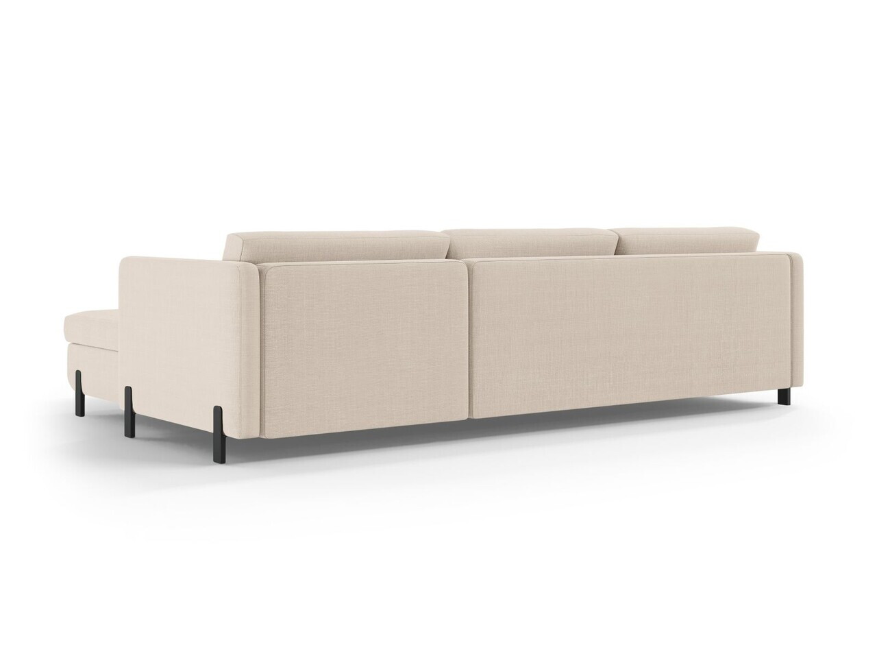 Coltar extensibil dreapta 4 locuri, Gloria, Micadoni Home, 266x170x88 cm, tesatura structurata, bej — imaginea 4