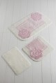 Set 3 covorase de baie, Chilai, Dolce - Pink