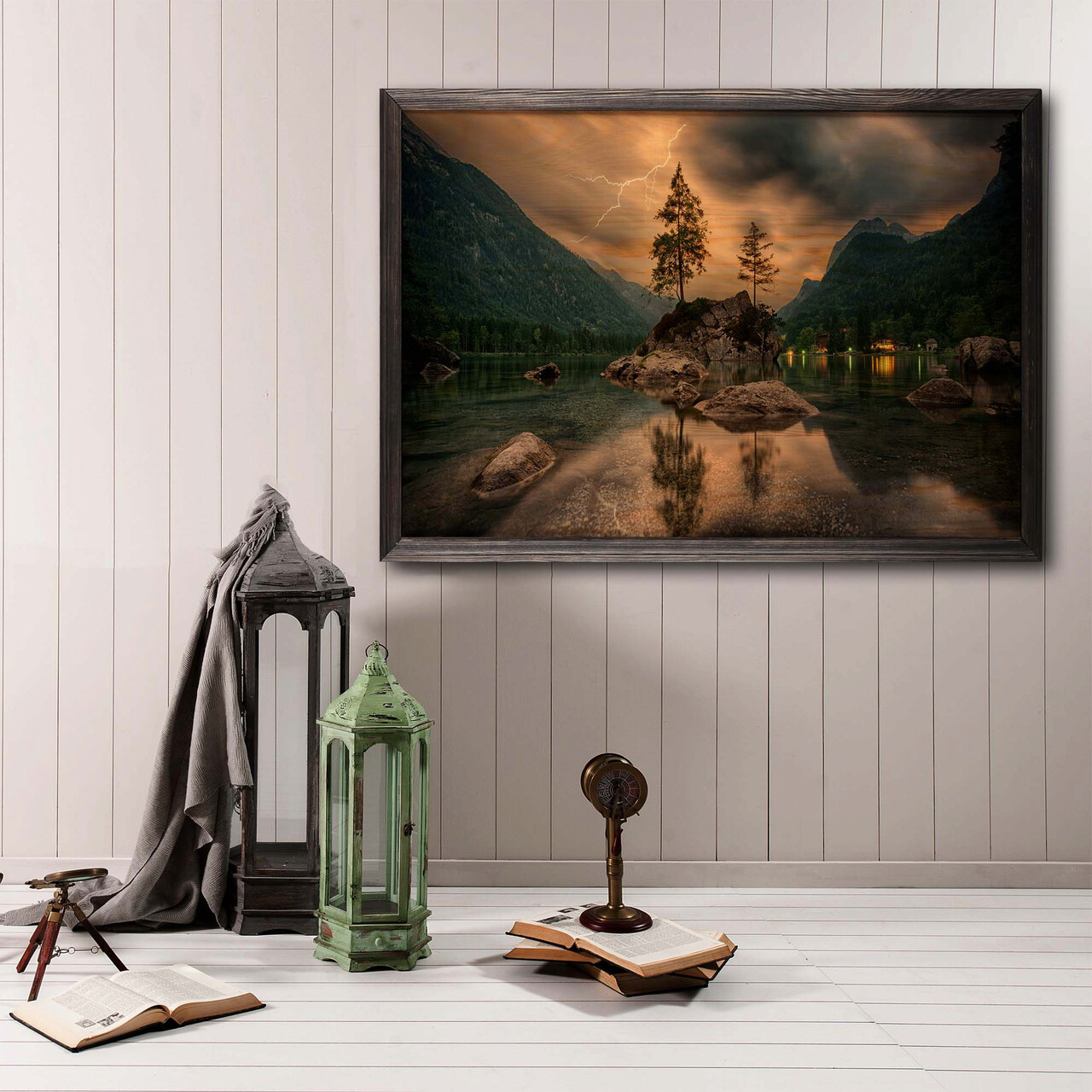 Tablou decorativ, Nature XL, Lemn, Lemn, Multicolor