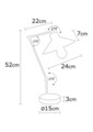 Lampa de masa, Alby, 525NOR2121, Metal, Albastru