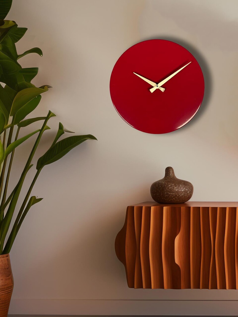 Ceas de perete 35Sivmet Dimensiune: 35 x 35 cm Visiniu