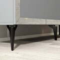 Consola, Olivia, Ponny, 150x40x79 cm, PAL , Antracit / Argintiu