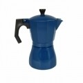 Cafetiera Italian Garneti, Jocca, 10 x 16 x 19 cm, aluminiu, albastru inchis