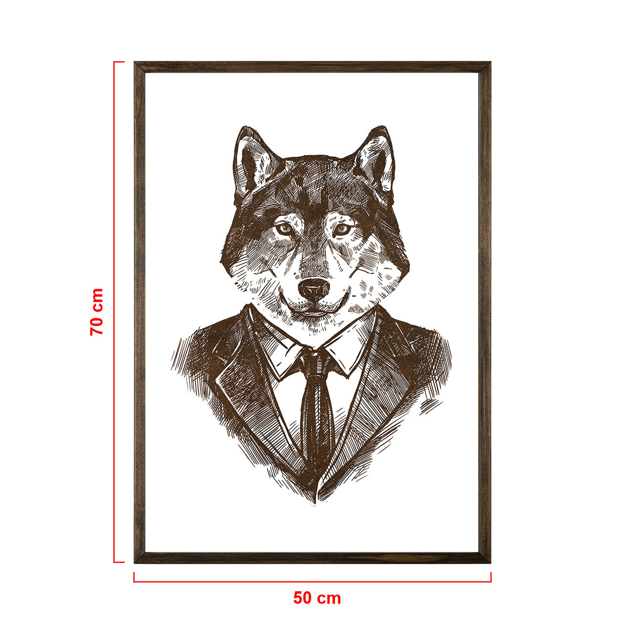 Tablou decorativ, TD146, Lemn, Desenat manual, Natural