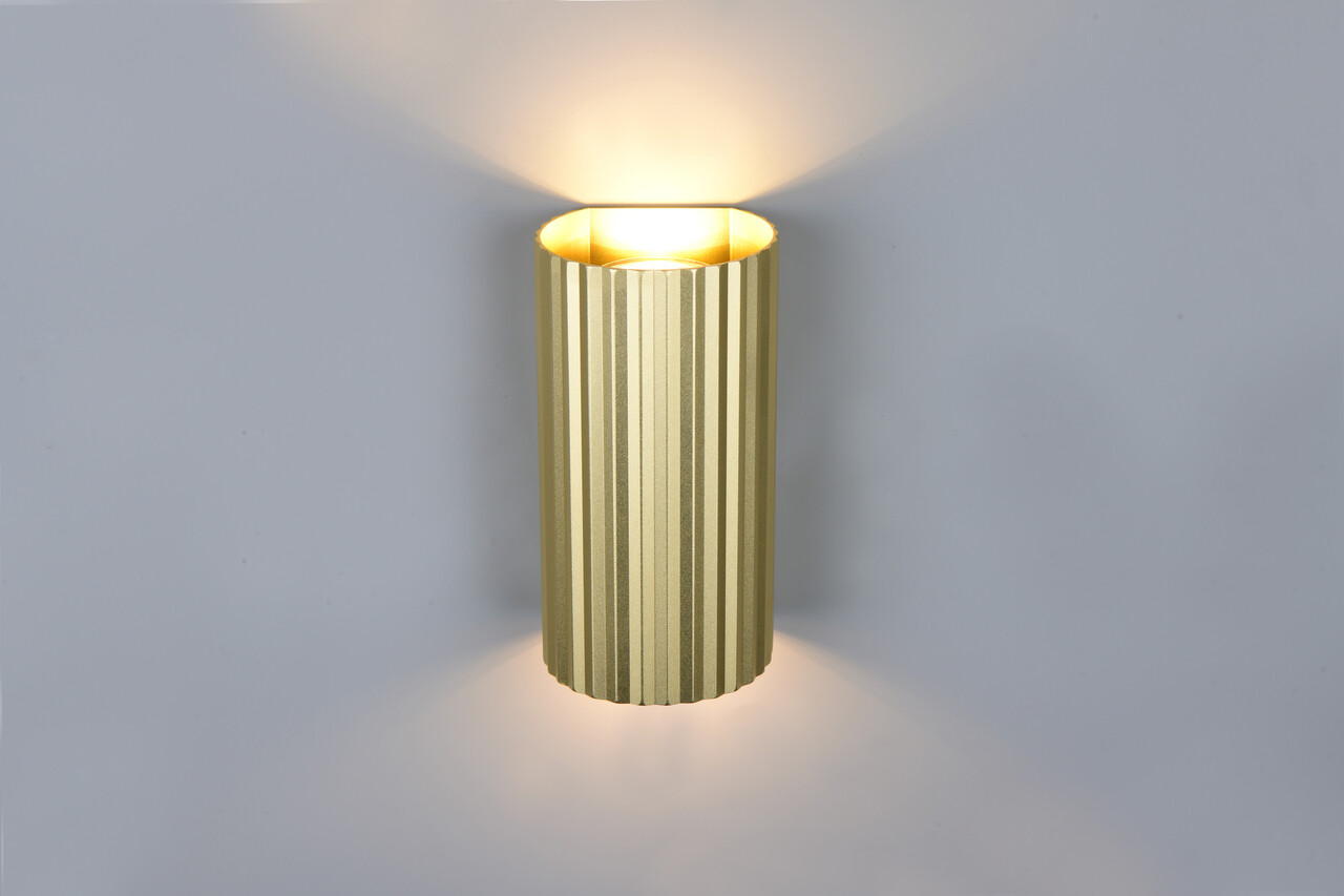 Aplica de perete Soka, TRIO, 9.5x8.5x18 cm, 10W, 2x GU10, metal, auriu