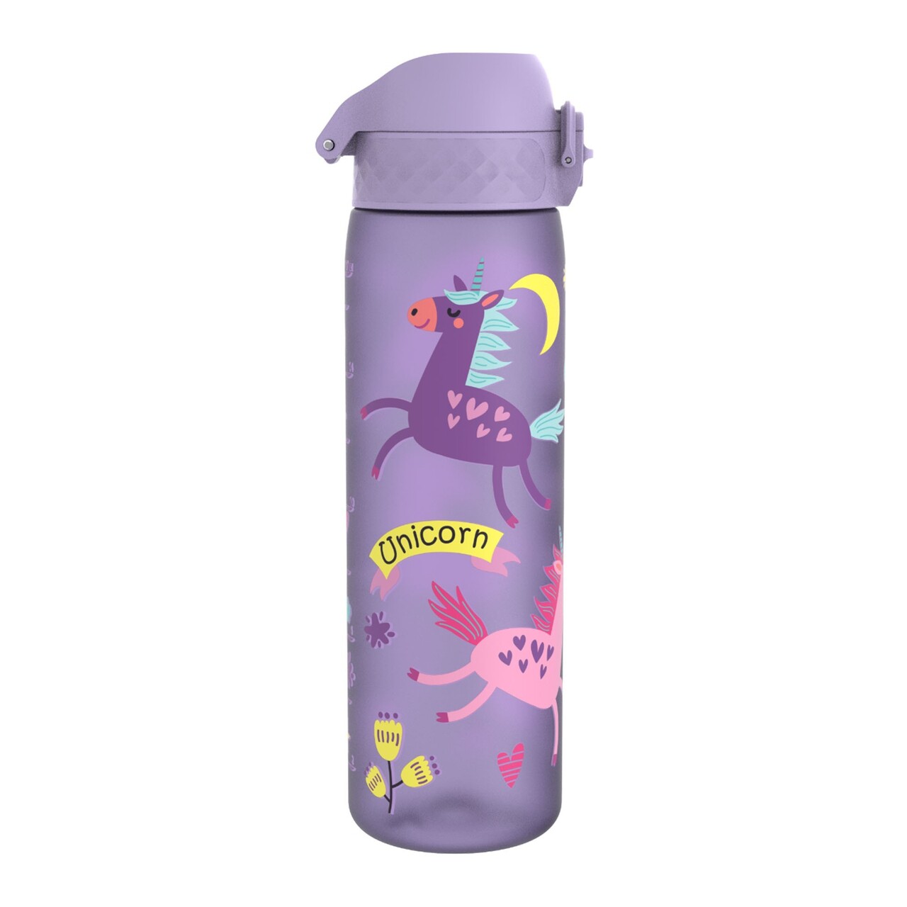 Sticla apa pentru copii Slim, recyclon, 500ml, Periwinkle, Unicorns - Ion8 - imagine 4