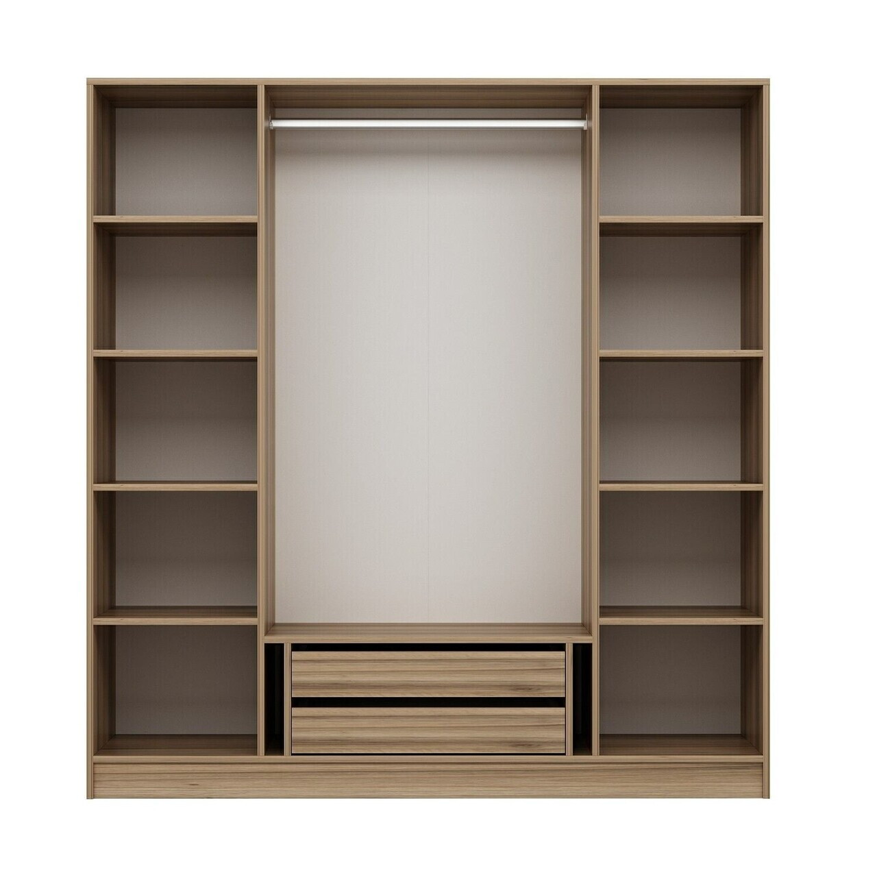 Dulap pentru haine, Hanah Home, Nisa, 180x210x52 cm, Dore — imaginea 7
