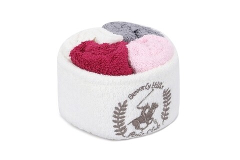 Set 4 prosoape wash 8, beverly hills polo club, 30x30 cm, bumbac, multicolor