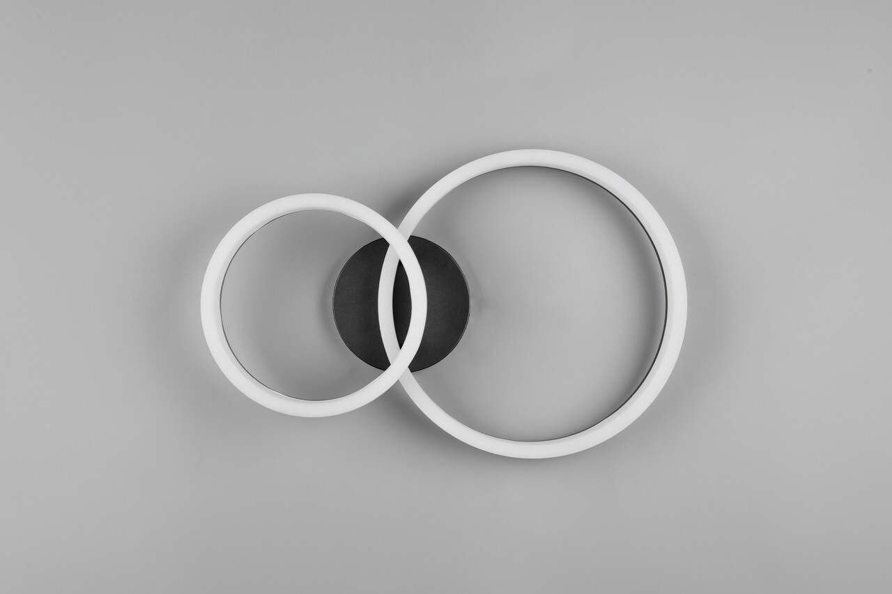 Plafoniera Scope, RL, 51x33x12 cm, 22W, 1x SMD, plastic, negru mat/alb