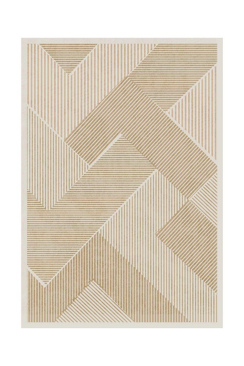 Covor, CLR-7214-66, 100x250 cm, Poliester, Bej — imaginea 2