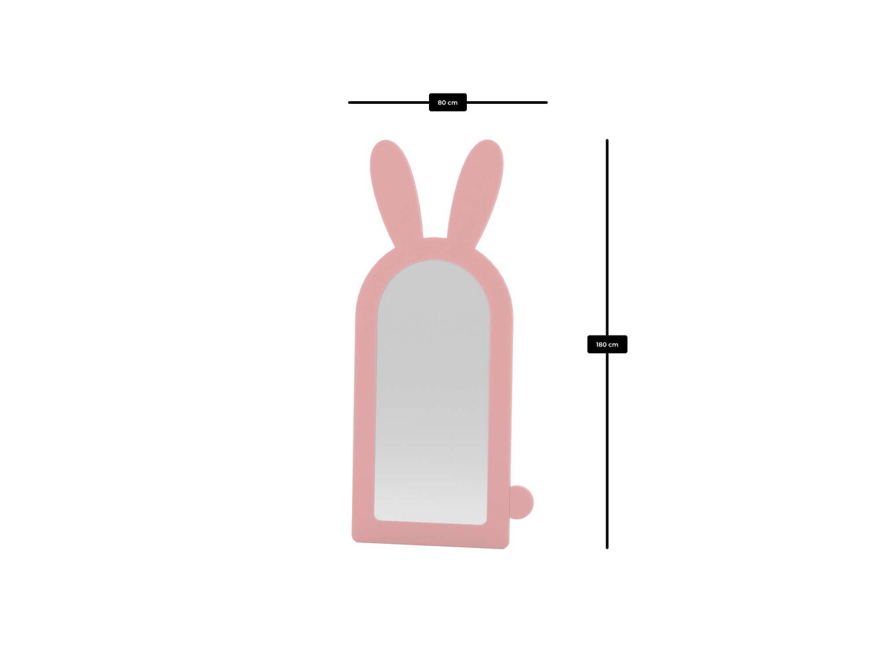 Oglinda Cheval, Hanah Home, Rabbit, 80x180 cm, MDF , Roz