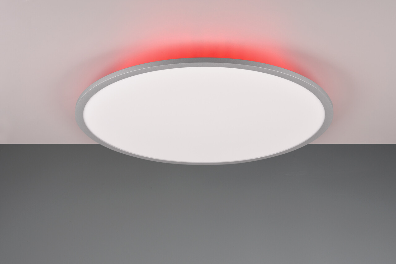 Plafoniera Yuma, TRIO, 60x5 cm, 35W / 4W, 2x SMD, metal, titaniu