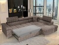 Coltar extensibil dreapta 4 locuri ELTAP, RT-20AMO, Eridano, 275x202x88 cm, lemn/poliester, maro