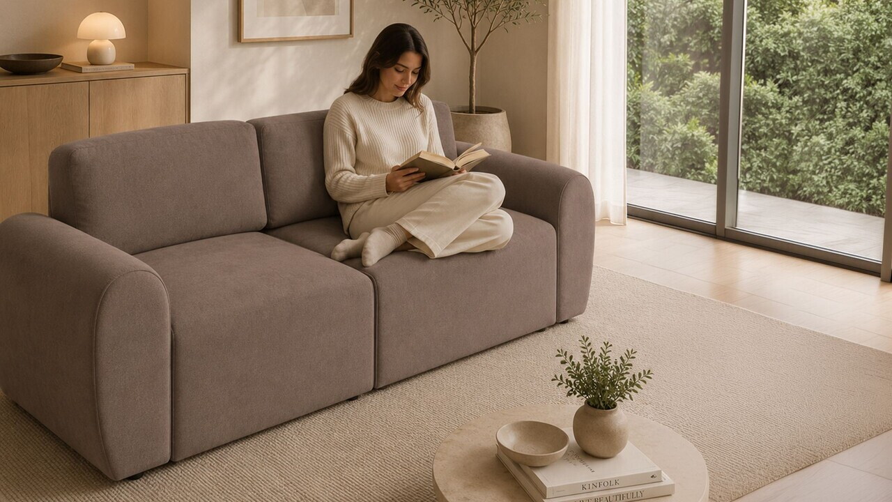 Canapea 3 locuri, Atelier del Sofa, 560ARE5275, Maro — imaginea 2