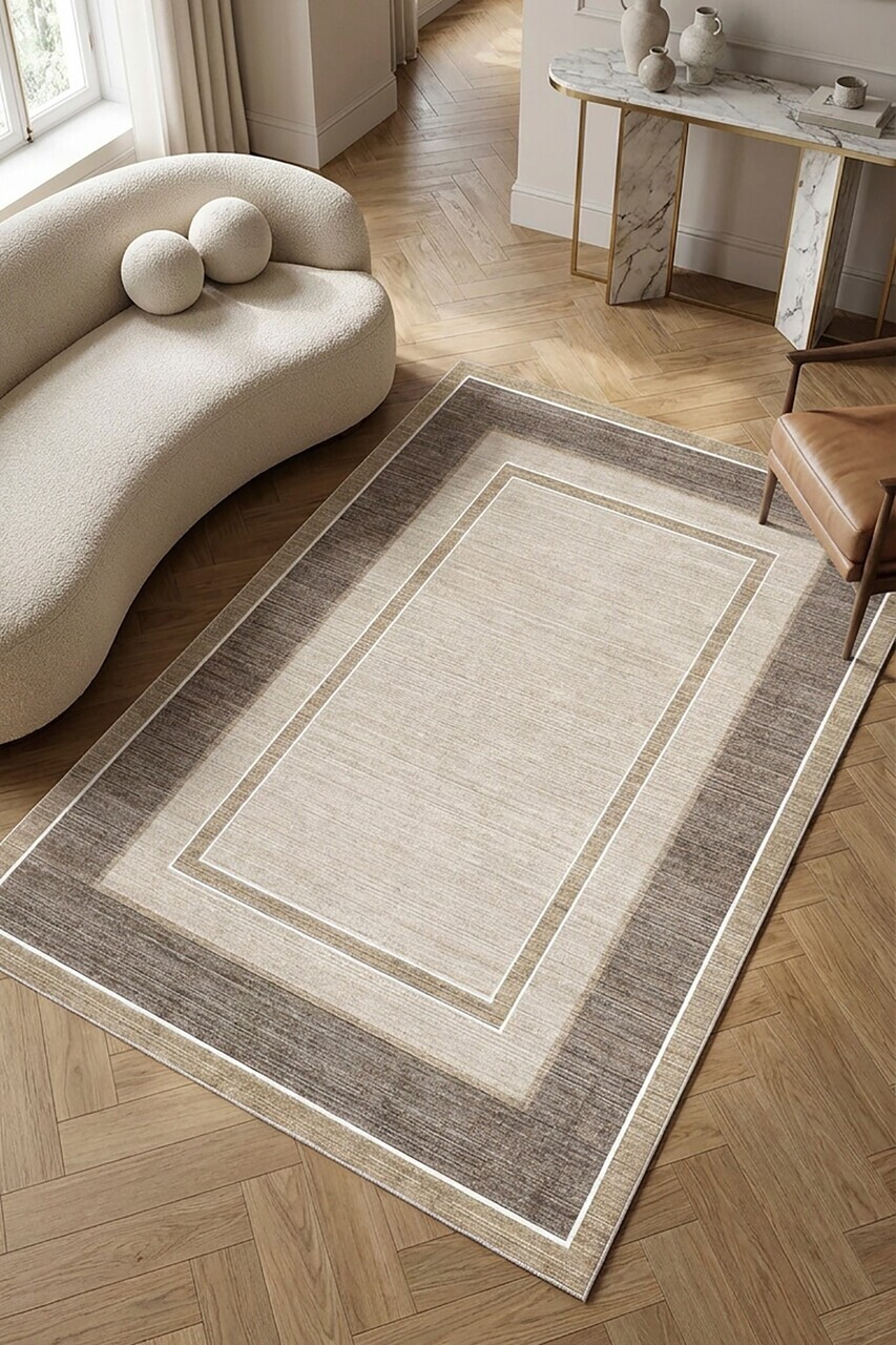 Covor, CLR-DC-7372-HALI-14, 140x200 cm, Poliester, Bej — imaginea 3