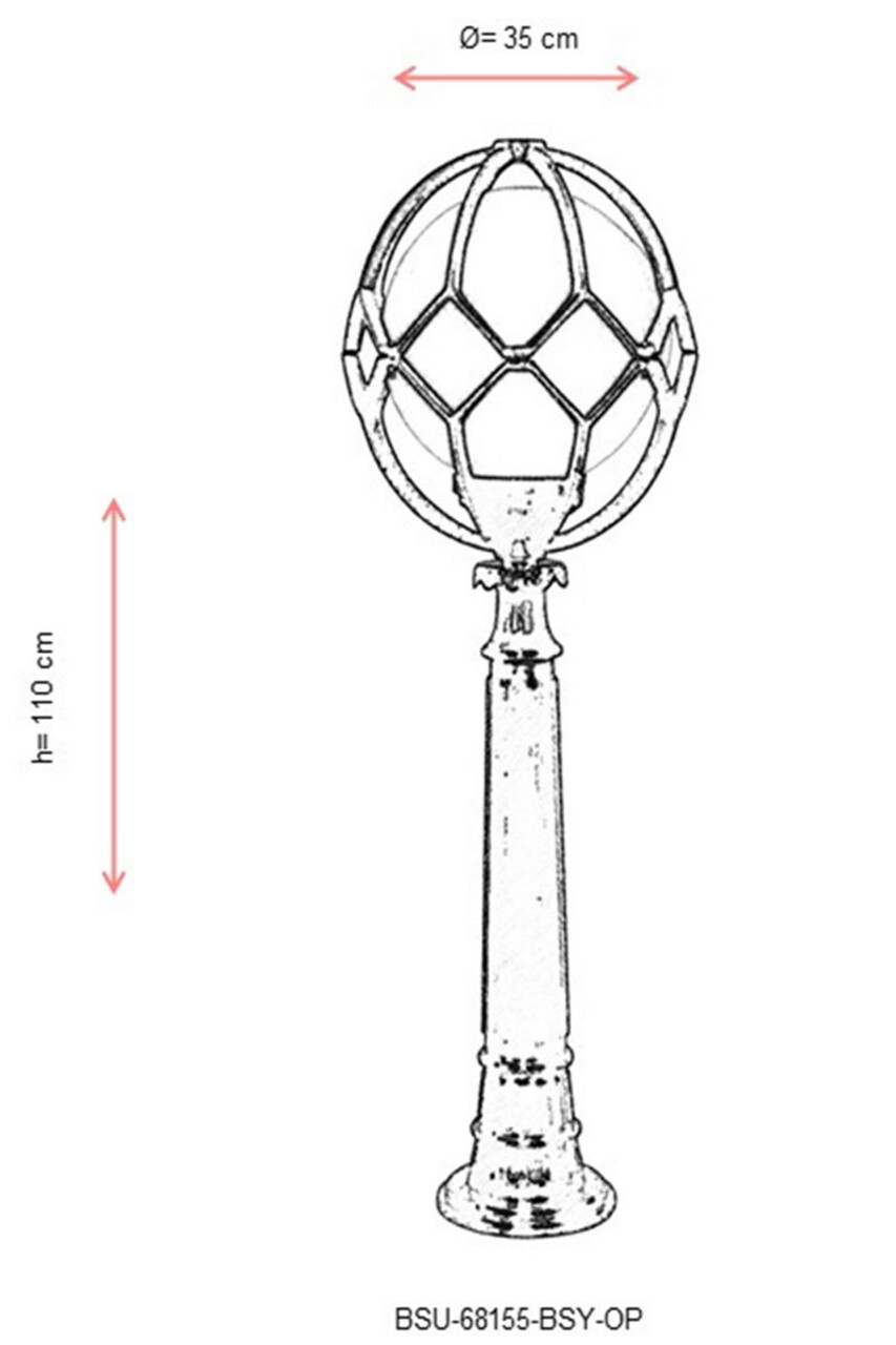 Lampadar de exterior, Avonni, 685AVN1117, Plastic ABS, Alb/Negru