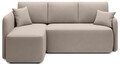 Coltar extensibil stanga 3 locuri ELTAP, Hadson, 206x150x89 cm, lemn/poliester, bej inchis