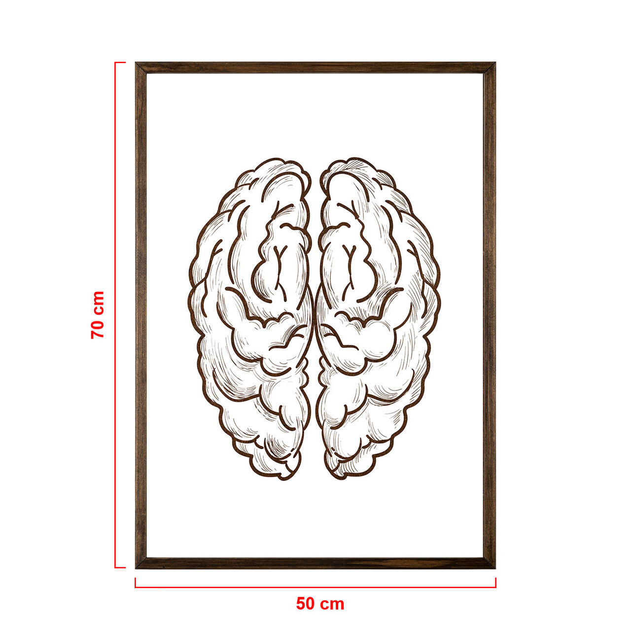 Tablou decorativ, TD039, Lemn, Desenat manual, Natural