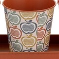Set 3 ghivece cu tavita Apple, Creaciones Meng, 10x10, metal galvanizat