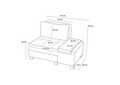 Fotoliu extensibil, Atelier del Sofa, 613LFS1172, Crem