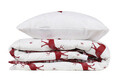 Lenjerie de pat dubla (DE), 3 piese, Geyik - Claret Red, Eponj Home, 65% bumbac/35% poliester