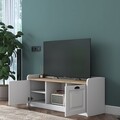 Comoda TV, Wren, AA114, 120 x 45 x 40 cm, pal melaminat, alb/nuc