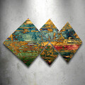 Set 4 tablouri decorative, 4MDF10944245, MDF, Imprimat UV, Multicolor
