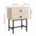 Noptiera, Hanah Home, Komo, 48x60x31.4 cm, Travertin