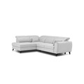 Coltar extensibil stanga 4 locuri ELTAP, LT-01SAV, Noble, 255x201x100 cm, lemn/poliester, alb