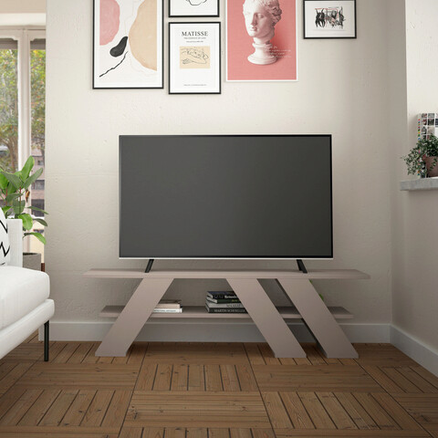 Comoda tv, decortie, fella, 140x40x34 cm, maro deschis