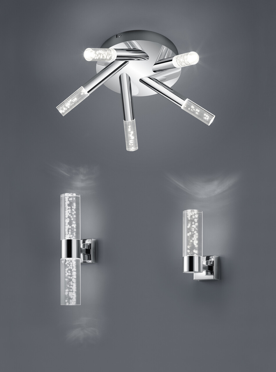 Aplica de perete Bolsa, TRIO, 7x19 cm, 3W, 1x SMD LED, metal, argintiu