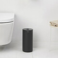 Suport role rezerva hartie igienica, Brabantia, MindSet Infinite Grey, 15.1x13.7x30 cm, otel, gri