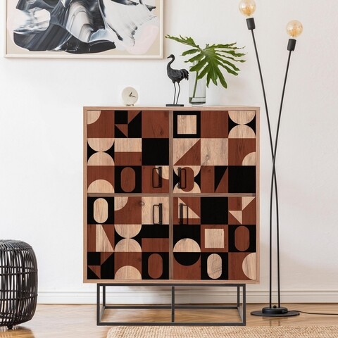 Dulap multifunctional, sapphire, quantum solo - chess, 93 x 115 x 36 cm, pal melaminat, multicolor