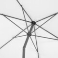 Umbrela dreptunghiulara cu manivela, Calpe, L.200 l.300 H.259 cm, aluminiu, gri/alb