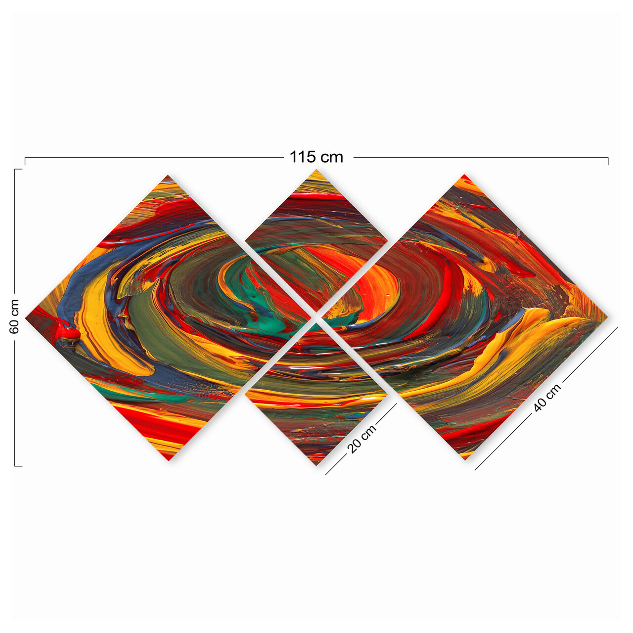 Set 4 tablouri decorative, 4MDF10566658, MDF, Imprimat UV, Multicolor