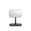 Oglinda cosmetica, Brabantia, Dark Grey, reglabila la 360 grade, factor marire x 5, 20x12.6x28.3 cm, polipropilena, gri inchis