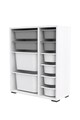 Dulap multifunctional, Estella, Zen 2D2K6U, Alb/Gri