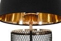 Veioza, Mauro Ferretti, Tower, 220 V, E27, max 40W, Ø 25 x 44 cm, fier/hartie/textil, negru/auriu