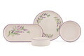 Set de mic dejun, Hermia, 666HAC2192, Ceramica, Platou: 25 x 11 x 3,5 cm (2 bucăți), Alb/Mov/Verde