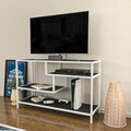 Comoda TV, Retricy, Robbins, 120x39x75 cm, PAL, Alb / Antracit
