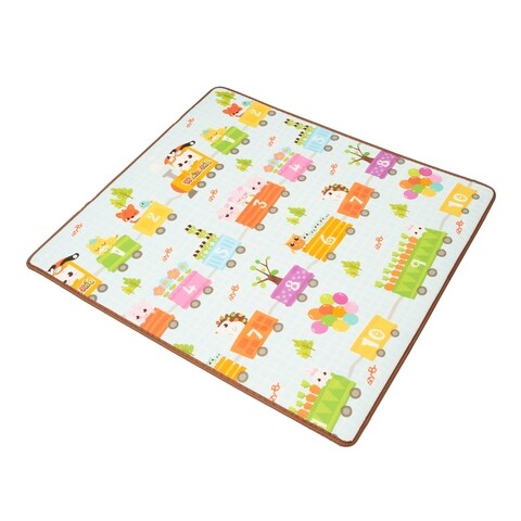 Saltea educativa cu 2 fete Kids Train, U-Grow, 180×150 cm, multicolor imagine noua 2022