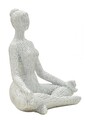 Figurina /sculptura decorativa Yoga Woman, Mauro Ferretti, 20.5x15.5x23 cm, polirasina, alb